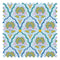 Blooming Geometric Fabric in Pinks on Blues