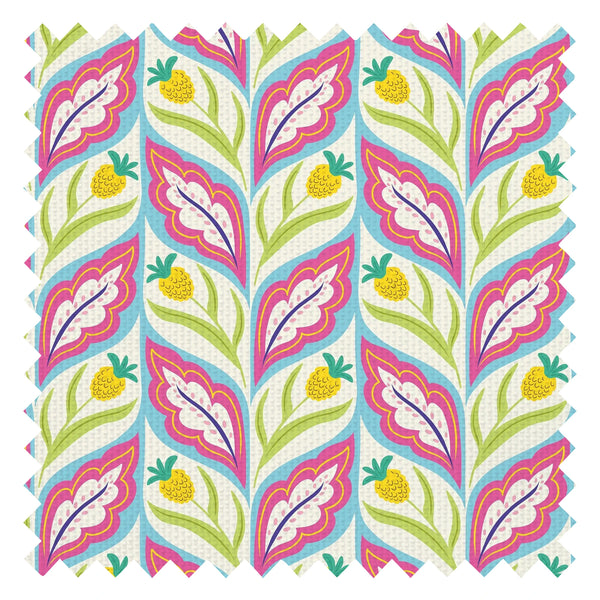 Not a Petal out of Place Fabric in Brights on Cream