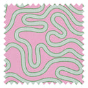 Dotty as a Squiggle Fabric in Pink and Greens