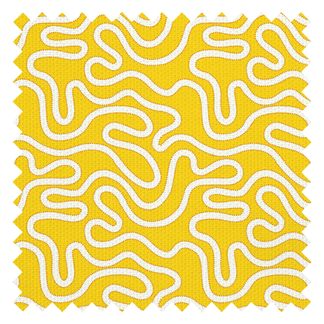 Ickle Squiggle Fabric in Yellow and Orange