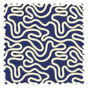 Ickle Squiggle Fabric in Navy and Yellow