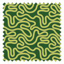 Ickle Squiggle Fabric in Green Lime and Pink