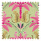Belize Leopard Fabric in Hot Pink on Sage Green