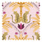 Belize Leopard Fabric in Lustrous Gold on Blush
