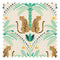 Belize Leopard Fabric in Soft Teal on the Cat That Licked the Cream