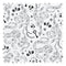 Medusa Fabric in Monochrome