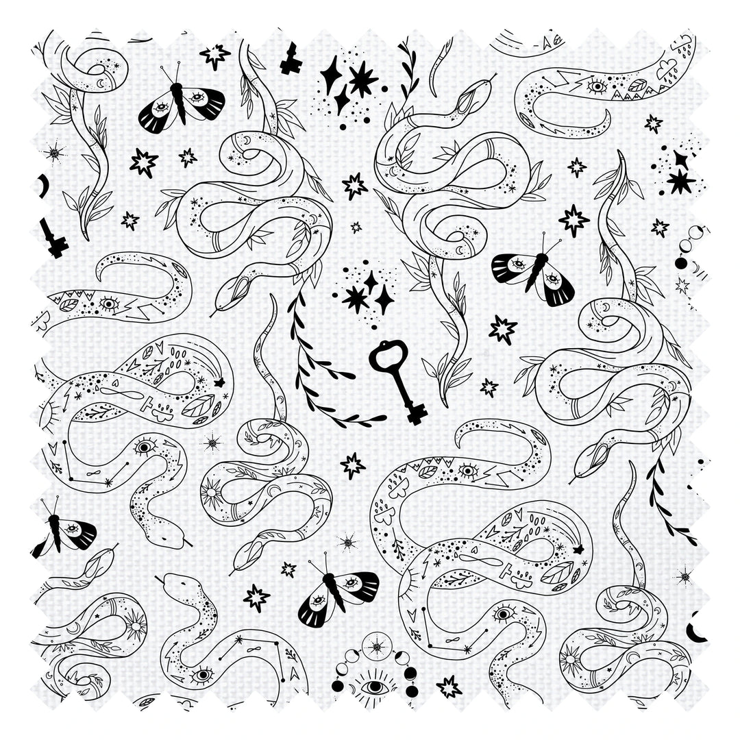 Medusa Fabric in Monochrome