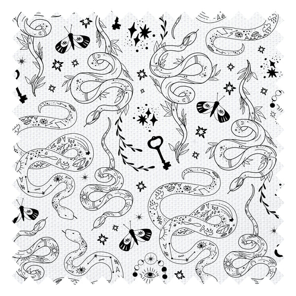 Medusa Fabric in Monochrome