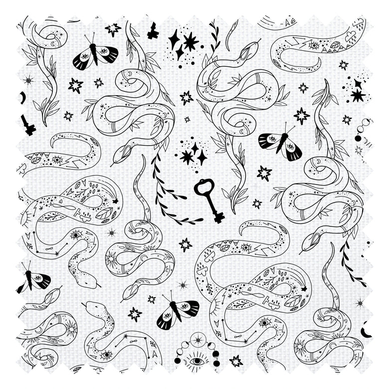 Medusa Fabric in Monochrome