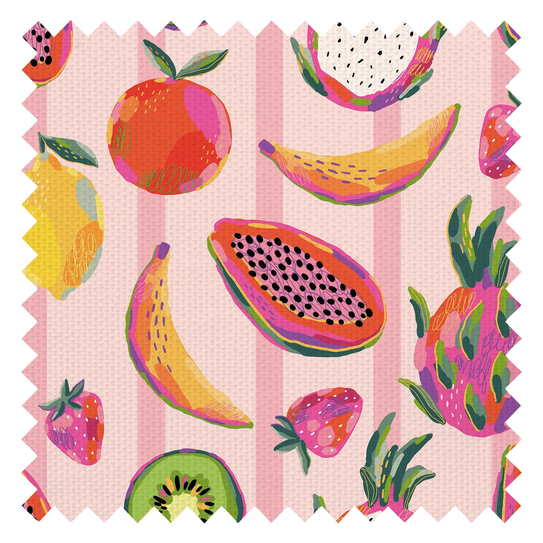 Dragon Fruit Desire Stripe Fabric in Candy Pink