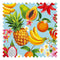 Club Tropicana Fabric in Sky Blue