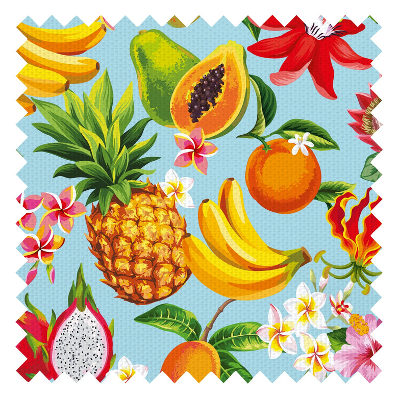 Club Tropicana Fabric in Sky Blue