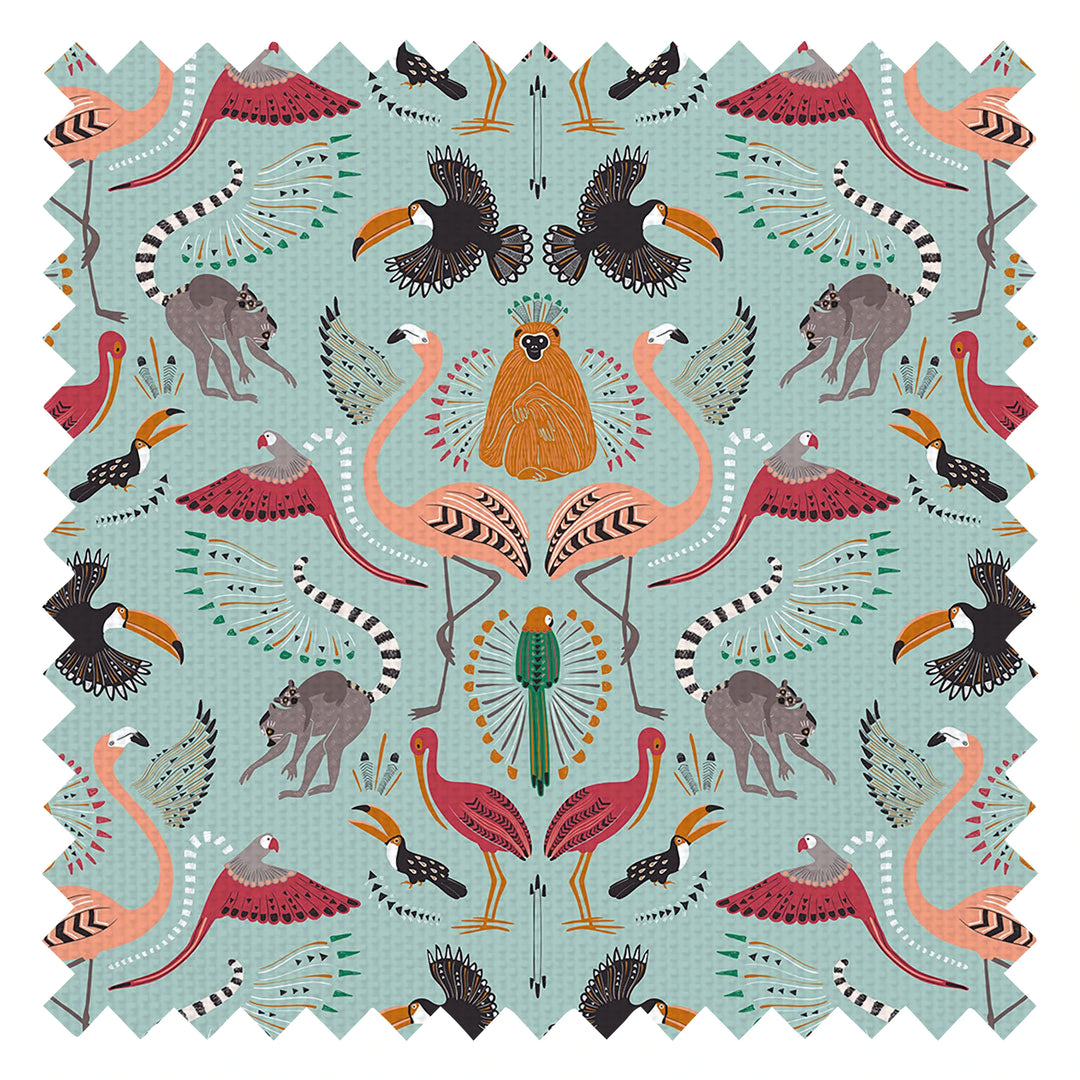 Madagascar Fabric in Duck Egg