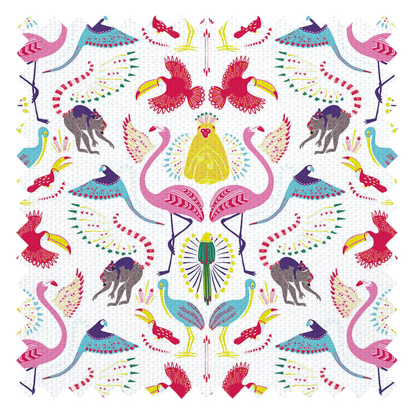 Madagascar Fabric in White and Brights