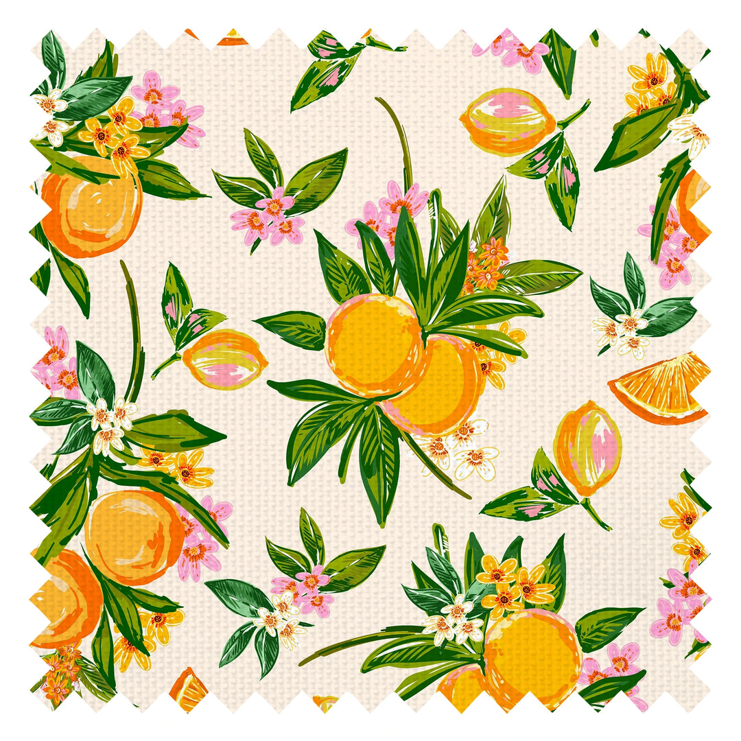 The Bells of St Clements Fabric in Melba Cream