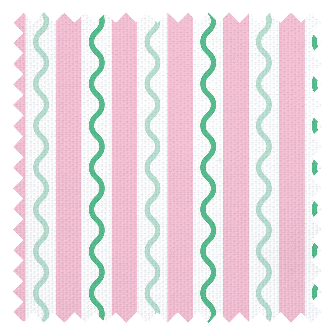 Straight and Wiggle Fabric in Strawberry and Mint