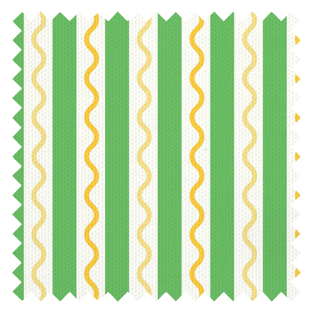 Straight and Wiggle Fabric in Apple Green and Seville Orange