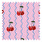 Cherry Delicious Fabric in Candy Pink and Blueberry