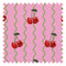 Cherry Delicious Fabric in Pink and Apple Green