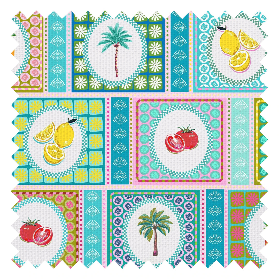 Mattonella Motif Fabric in Multicoloured