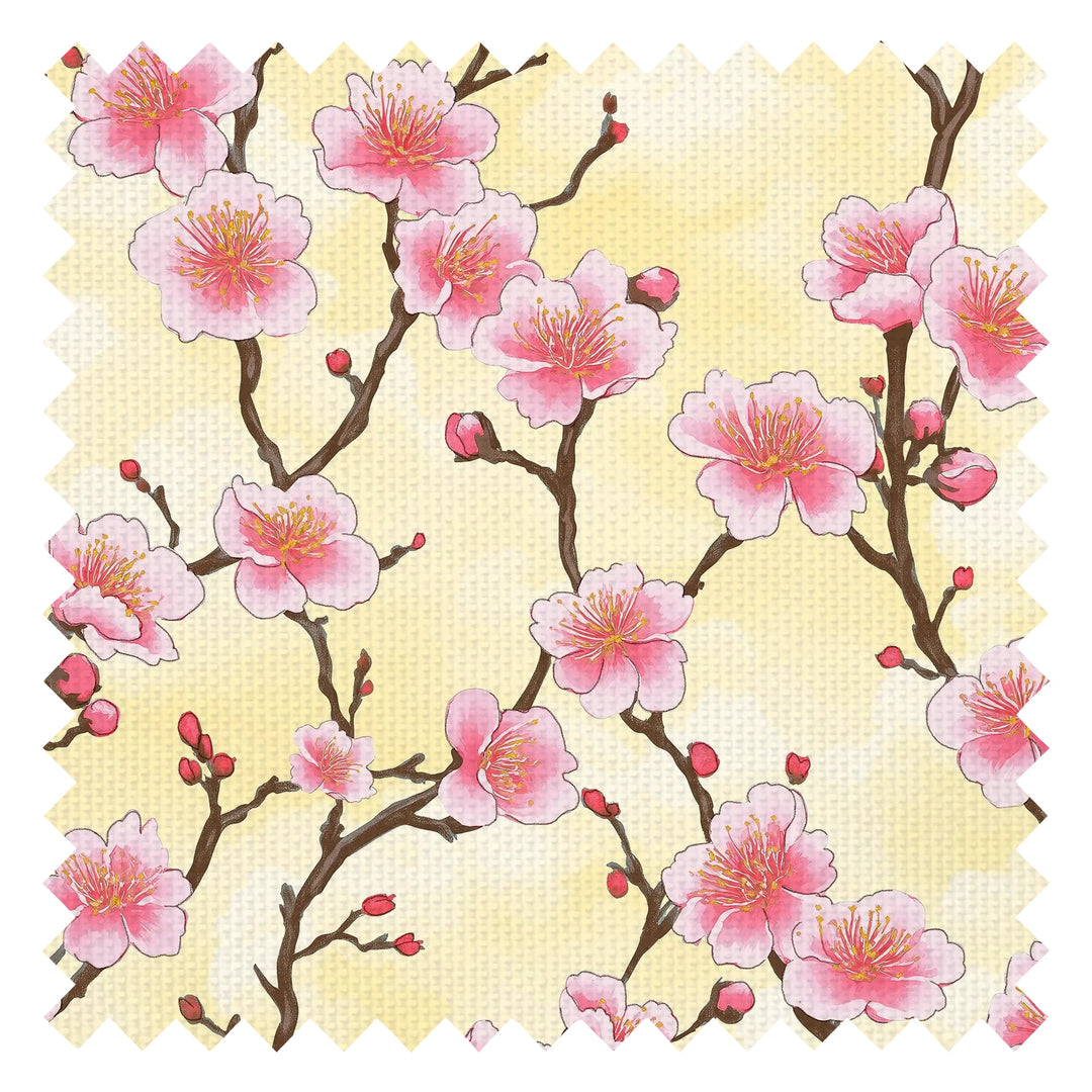 Hanami Blossom Fabric in Fresh Lemonade