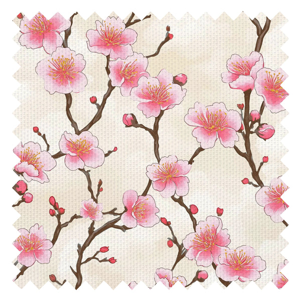 Hanami Blossom Fabric in Buttermilk