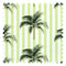 Palm Stripe Fabric in Lime Green and White