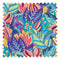 Hidden Hummingbird Fabric in Blues, Mustard and Millennial Pink