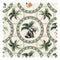 Law of the Jungle Fabric in Greens on Cream