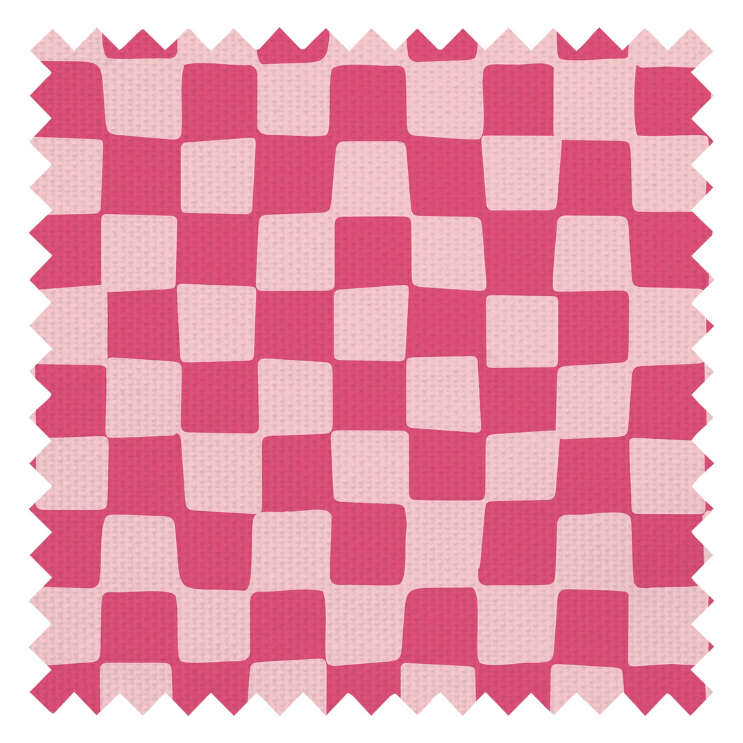 Checkerboard Fabric in Pink and Hot Pink