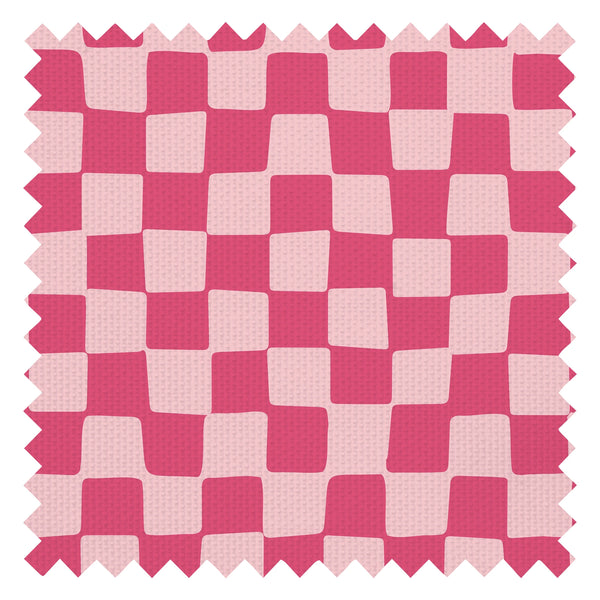 Checkerboard Fabric in Pink and Hot Pink