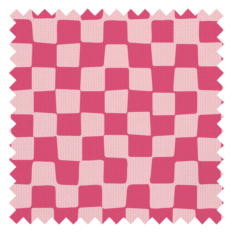 Checkerboard Fabric in Pink and Hot Pink