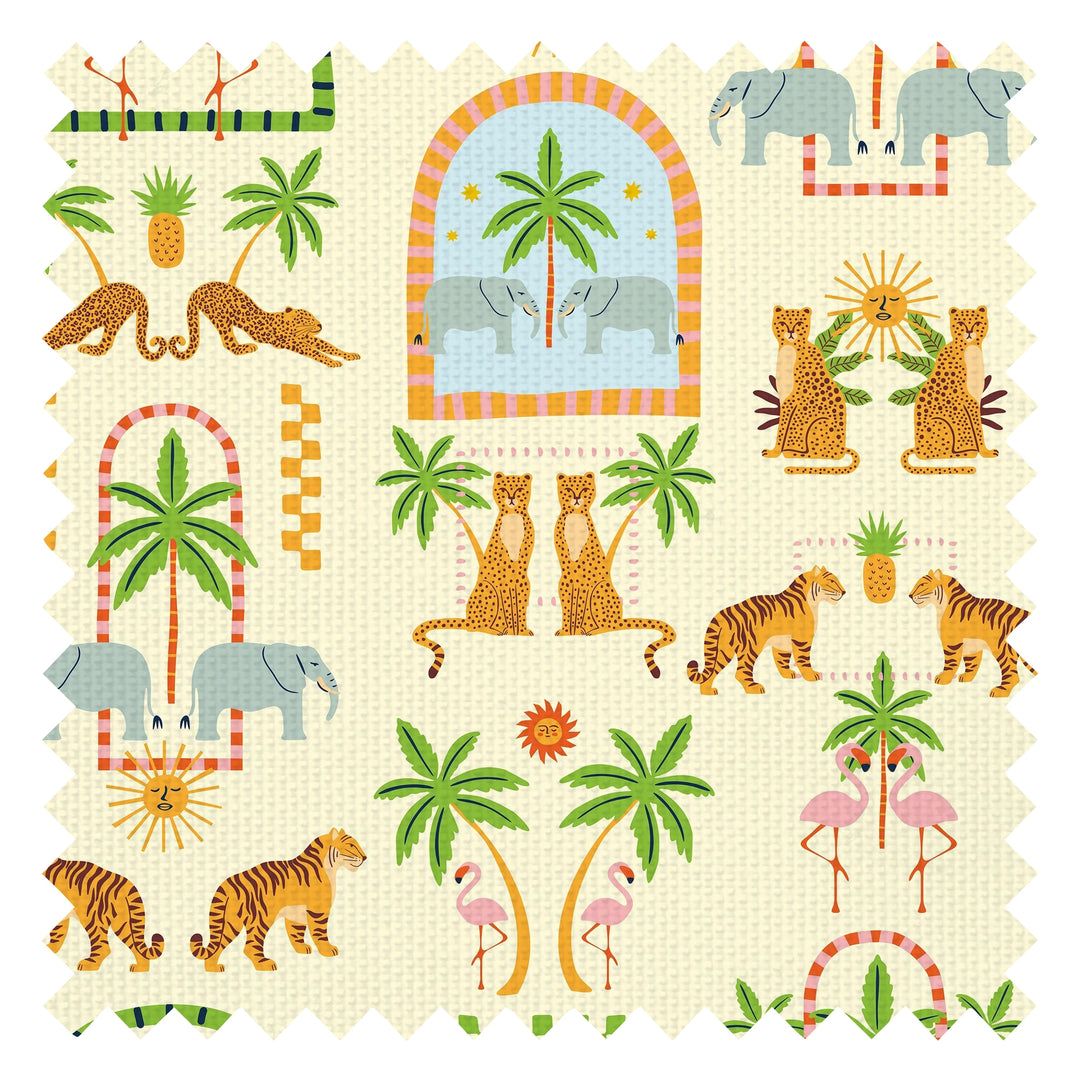 Safari So-Goodie Fabric on Butter Yellow