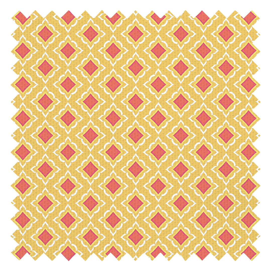Exotic Marigold Fabric in Yellows and Hot Pink