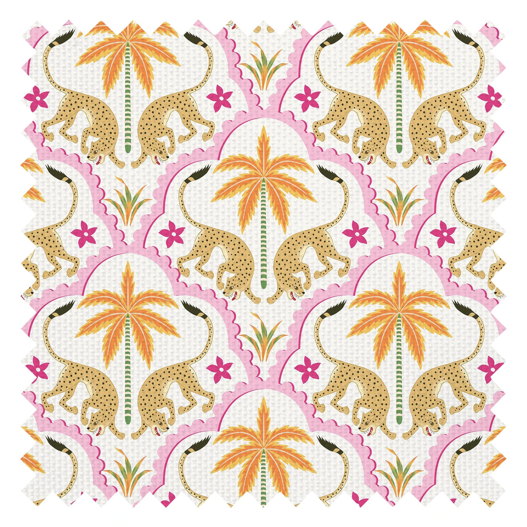 Bow Down to Leopard Fabric in Pink
