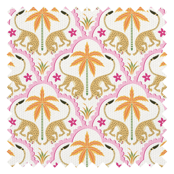Bow Down to Leopard Fabric in Pink