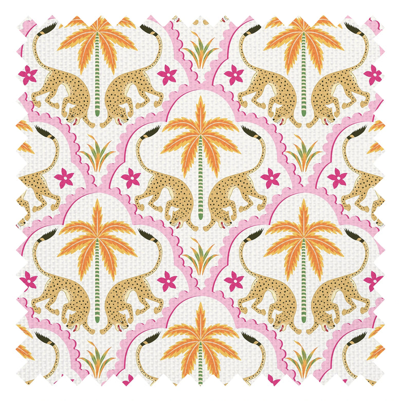 Bow Down to Leopard Fabric in Pink