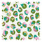 Wild Thing Fabric in Greens and Pink on Light Cream