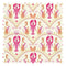 She's our Lobster Fabric in Pink and Orange on Cream