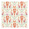 She's our Lobster Fabric in Terracotta and Greens on Cream