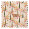 Tiger Palm Fabric in Pink, Orange and Green on Natural Tiger Stripe