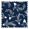 Carpe Diem Fabric in Indigo Blue and White