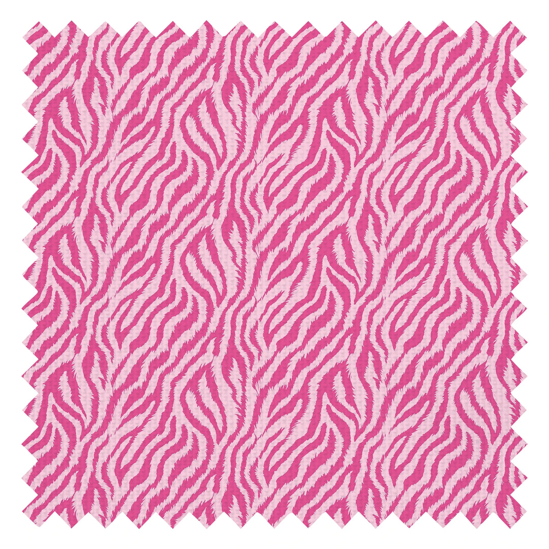 Truly Tiger Fabric in Hot Pink on Pink