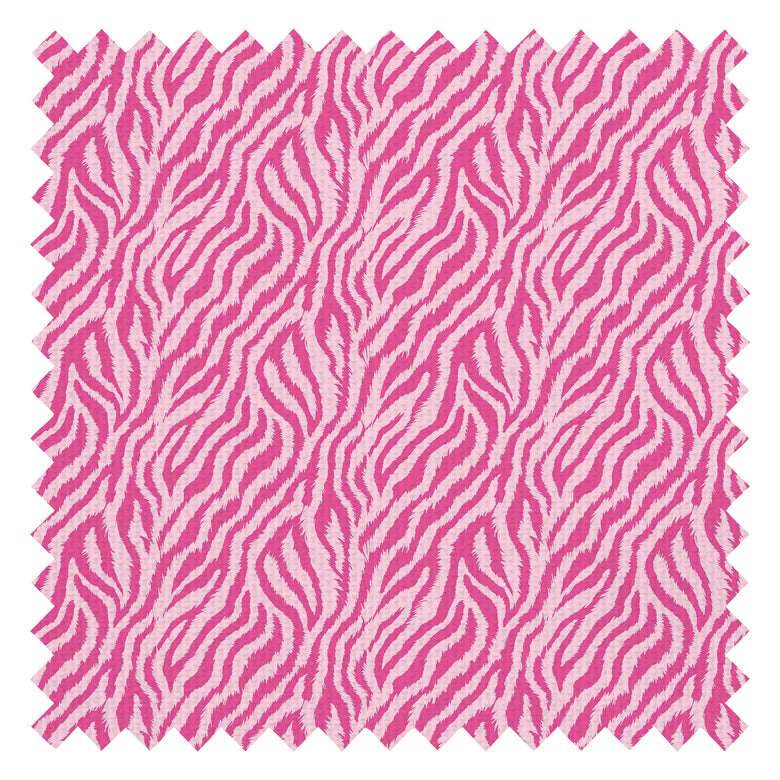 Truly Tiger Fabric in Hot Pink on Pink