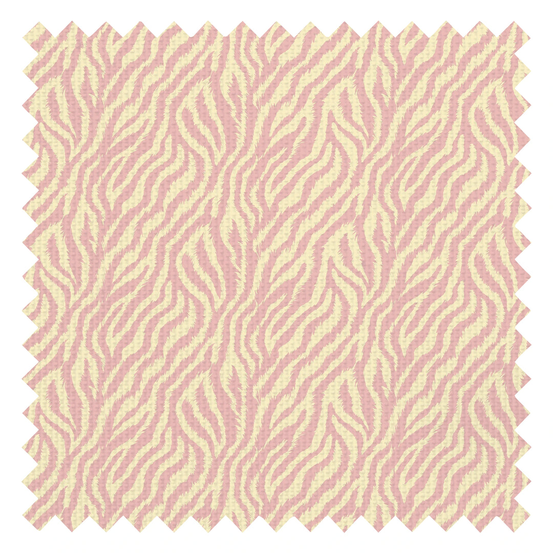 Truly Tiger Fabric in Rosy Pink on Cream