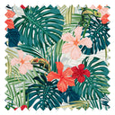 Calmer Chameleon Fabric in Tropical Green and Reds
