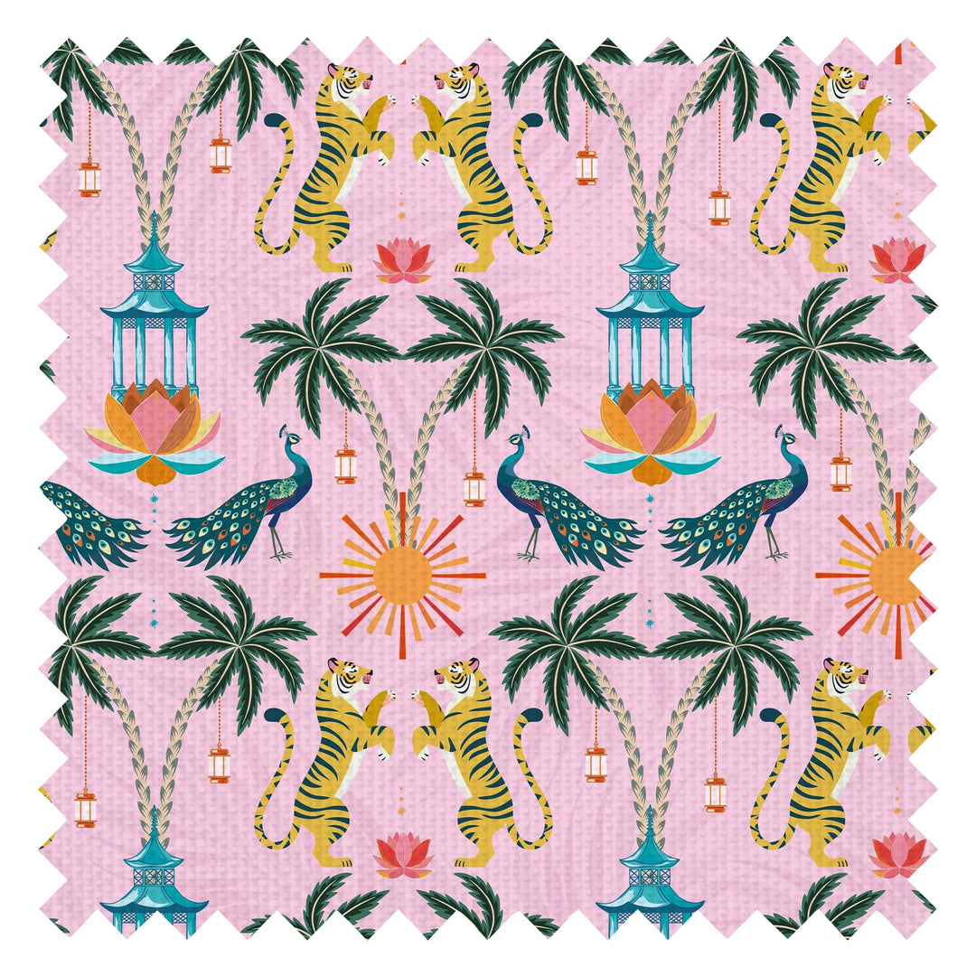 It's a Jungle out There Fabric in Sunrise Pinks