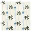 Tropical Thai Stripe Fabric in Bali Cream