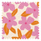 Flower Bomb Fabric in Pink, Raspberry and Orange Fizz
