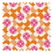 Day Dreamer Fabric in Raspberry and Orange Fizz